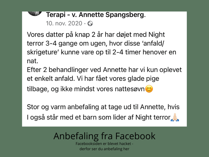 anbefaling kranio-sakral terapi til baby og børn med night terror